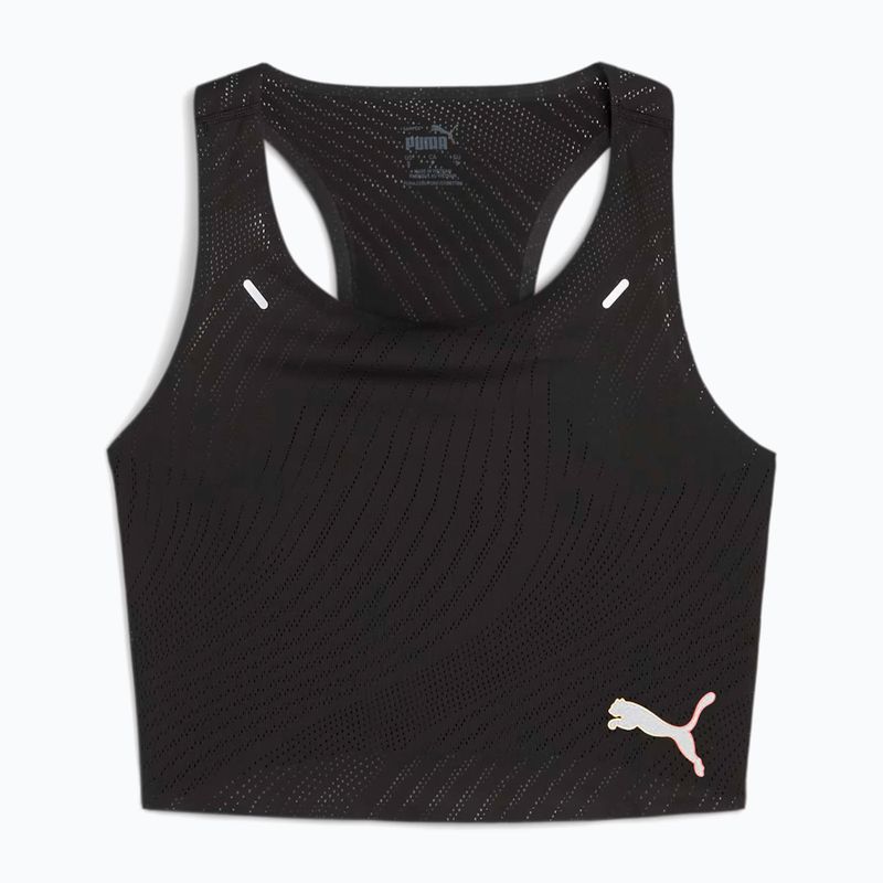 Damen Laufshirt PUMA Run Ultraspun Crop puma schwarz/ fireglow