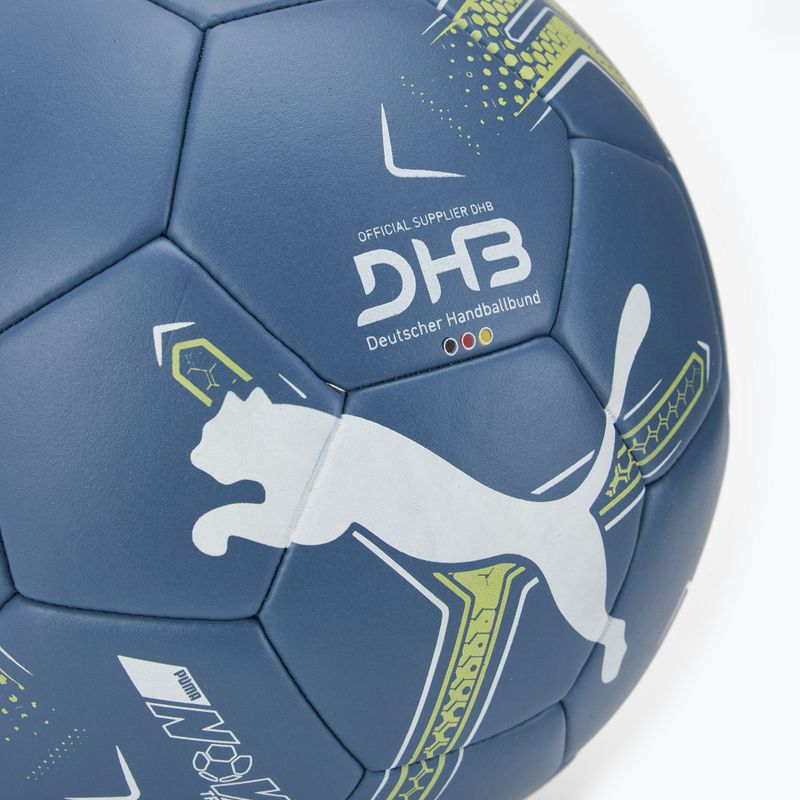 Handball PUMA Nova Training blue horizon/puma white/fizzy apple Größe 3 3