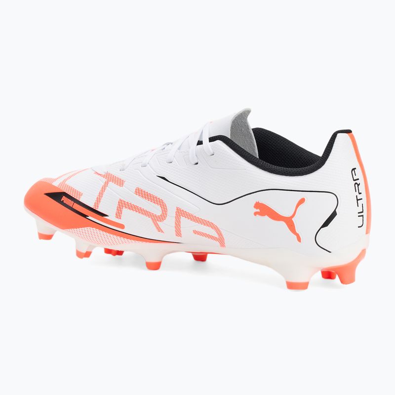 Fußballschuhe PUMA Ultra 5 Play FG/AG puma white/puma black/glowing red 3