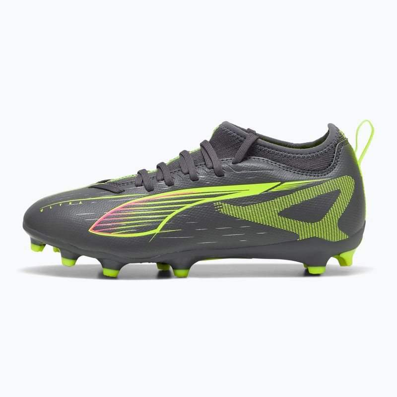 Fußballschuhe Kinder PUMA Ultra 5 Match FG/AG Jr matte aged silver/yellow alert/puma aged silver