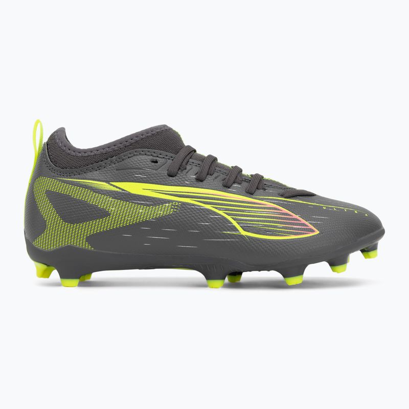 Fußballschuhe Kinder PUMA Ultra 5 Match FG/AG Jr matte aged silver/yellow alert/puma aged silver 2