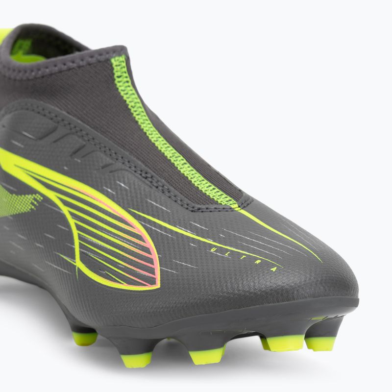 Fußballschuhe Kinder PUMA Ultra 5 Match+ LL FG/AG Jr matte aged silver/yellow alert/puma aged silver 7