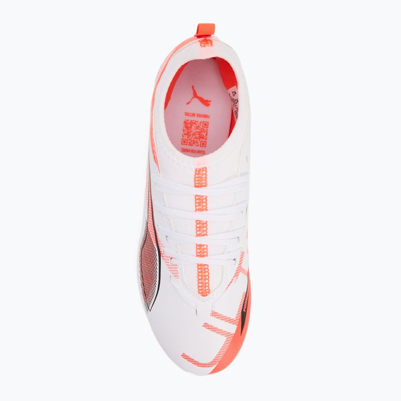 Fußballschuhe Kinder PUMA Ultra 5 Match FG/AG Jr puma white/puma black/glowing red 5