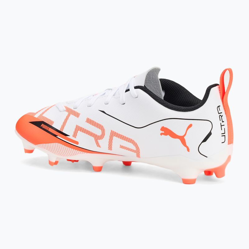 Fußballschuhe Kinder PUMA Ultra 5 Play FG/AG Jr puma white/puma black/glowing red 3