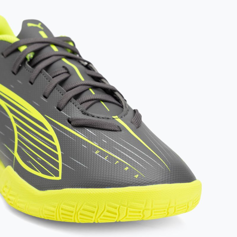 Fußballschuhe Kinder PUMA Ultra 5 Play IT Jr matte aged silver/yellow alert/puma aged silver 7