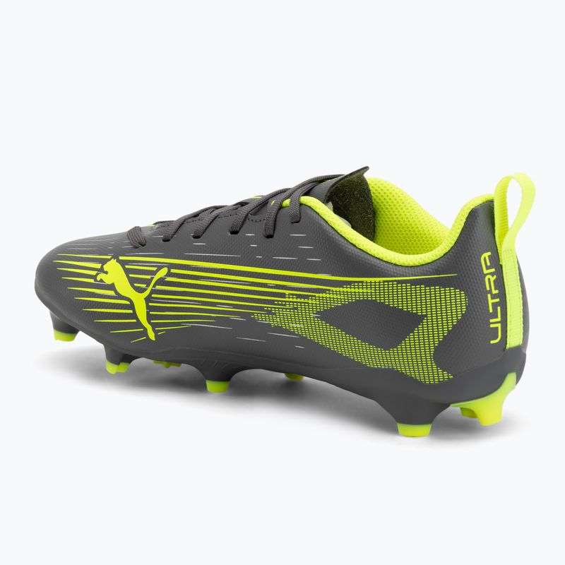 Fußballschuhe Kinder PUMA Ultra 5 Play FG/AG Jr matte aged silver/yellow alert/puma aged silver 3