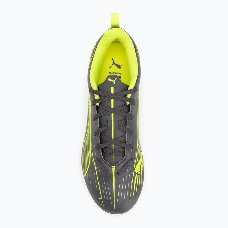 Fußballschuhe Kinder PUMA Ultra 5 Play FG/AG Jr matte aged silver/yellow alert/puma aged silver 5