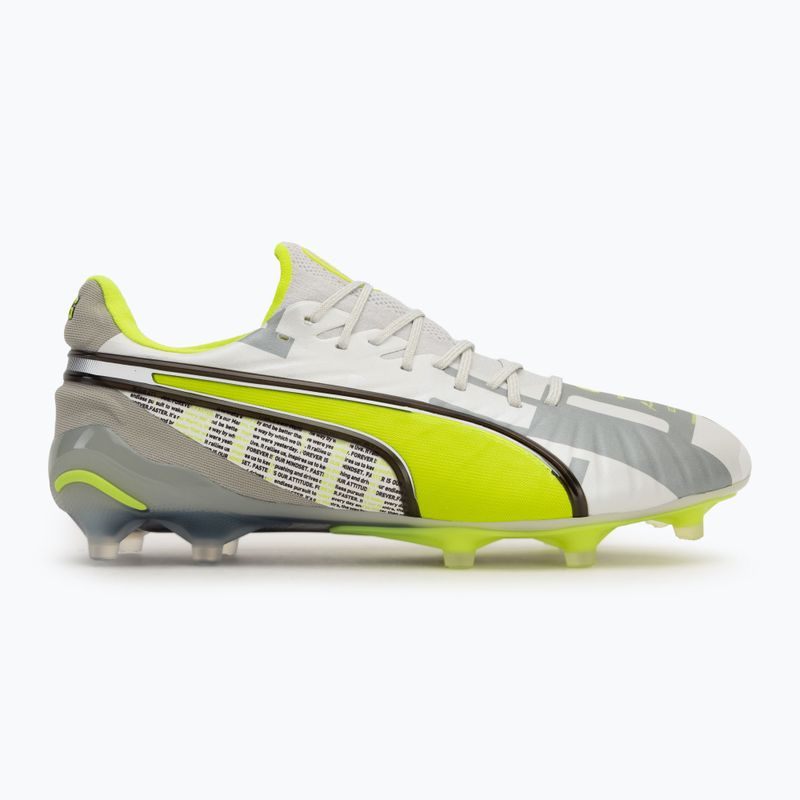 Fußballschuhe Herren PUMA King Ultimate Forever FG/AG feather gray/electric lime/puma white/flat light gray 2