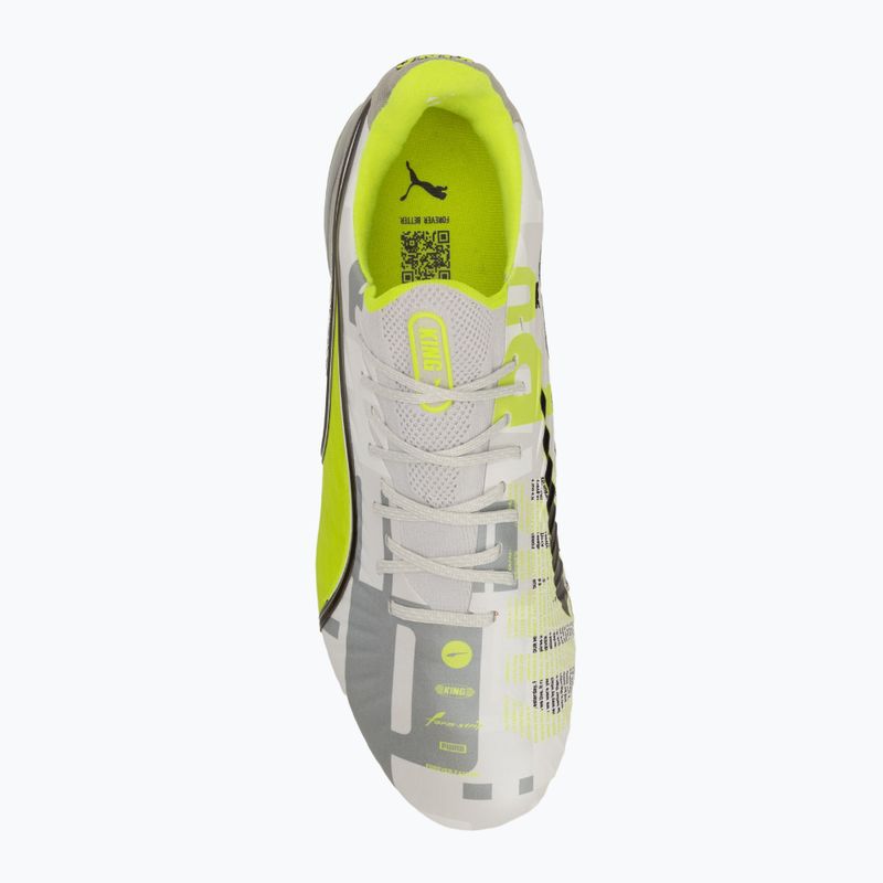 Fußballschuhe Herren PUMA King Ultimate Forever FG/AG feather gray/electric lime/puma white/flat light gray 5