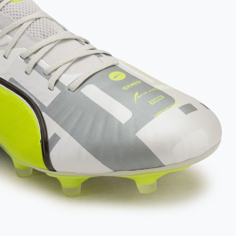 Fußballschuhe Herren PUMA King Ultimate Forever FG/AG feather gray/electric lime/puma white/flat light gray 7