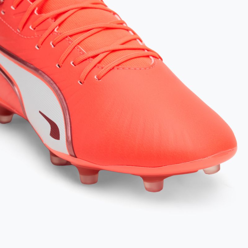 Fußballschuhe Herren PUMA King Match FG/AG glowing red/puma white/red fire 7