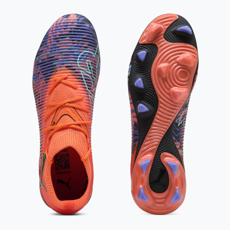 Fußballschuhe Herren PUMA Future 8 Match Creativity FG/AG orange poppy/black/dark amethyst/electric peppermint 10