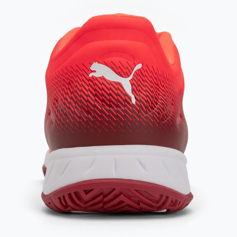 PUMA Accelerate Turbo Handballschuhe leuchtend rot/weiß/dunkelkarminrot/schwarz 6