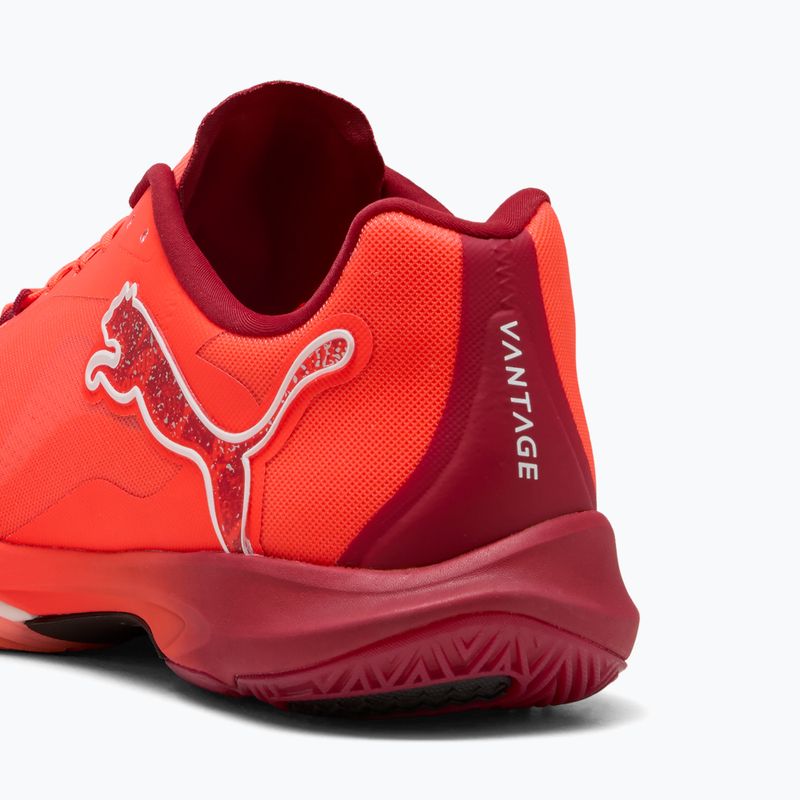PUMA Vantage Nitro Handballschuhe leuchtend rot / puma weiß / dunkelkarminrot / puma schwarz 11