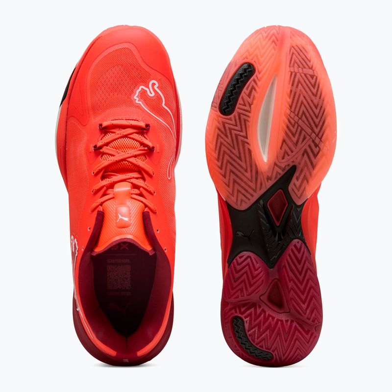PUMA Vantage Nitro Handballschuhe leuchtend rot / puma weiß / dunkelkarminrot / puma schwarz 12