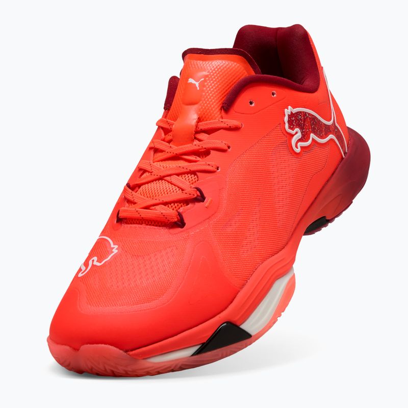 PUMA Vantage Nitro Handballschuhe leuchtend rot / puma weiß / dunkelkarminrot / puma schwarz 13