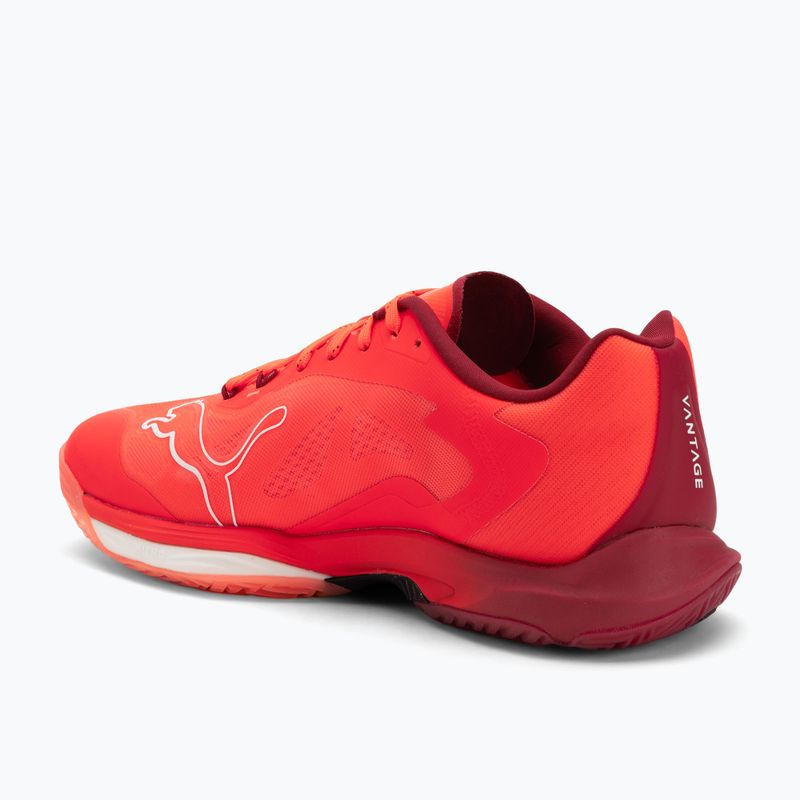 PUMA Vantage Nitro Handballschuhe leuchtend rot / puma weiß / dunkelkarminrot / puma schwarz 3