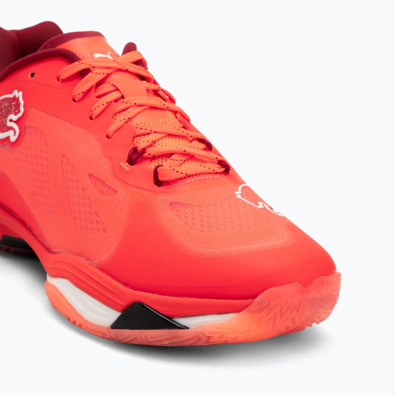 PUMA Vantage Nitro Handballschuhe leuchtend rot / puma weiß / dunkelkarminrot / puma schwarz 7