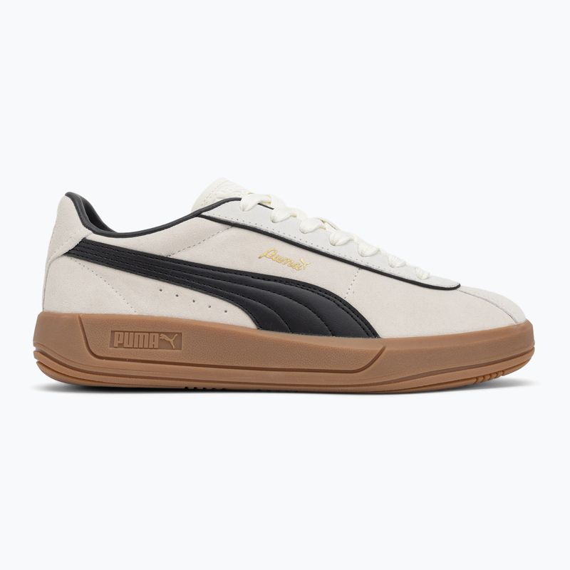 Schuhe Damen PUMA Club Klassika Suede warm white/puma black/puma gold 2