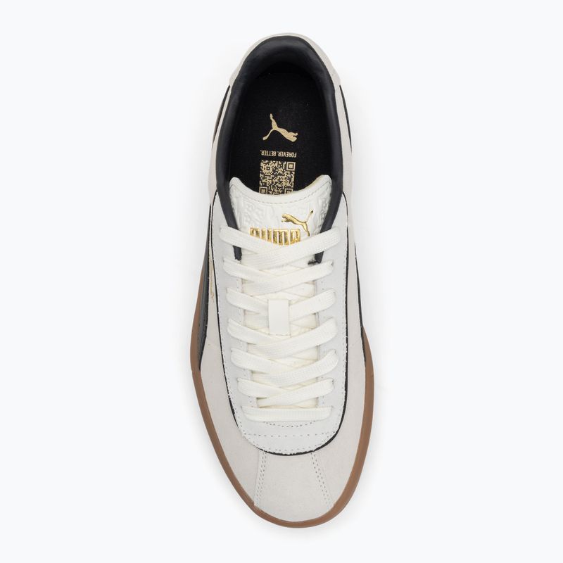 Schuhe Damen PUMA Club Klassika Suede warm white/puma black/puma gold 6