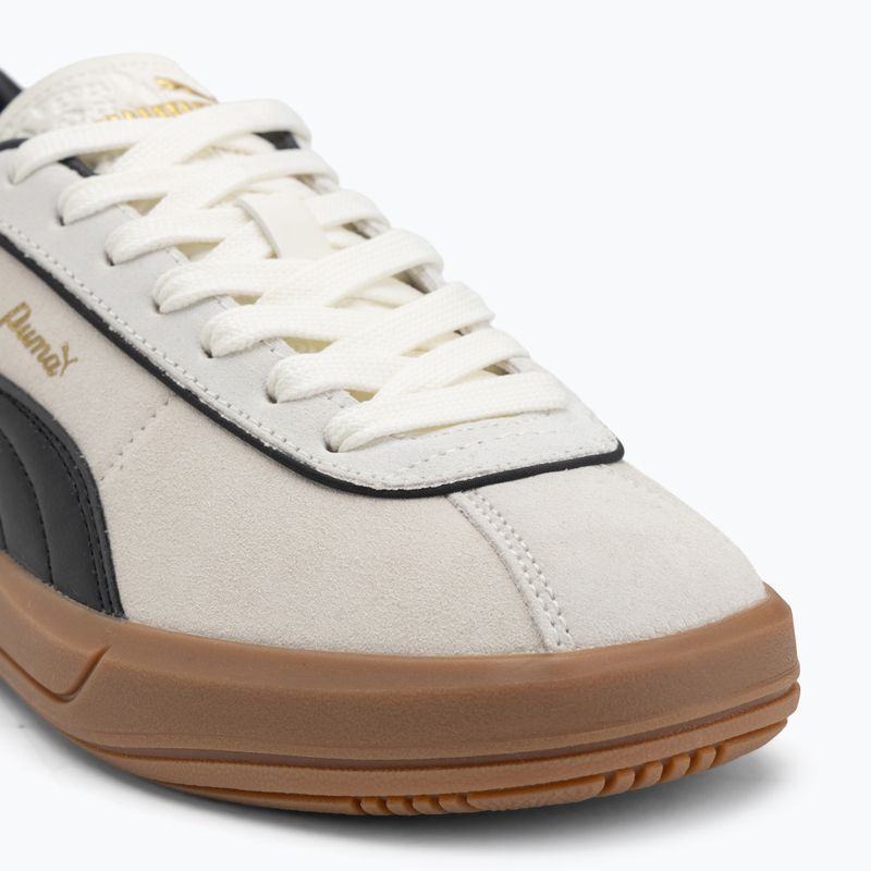 Schuhe Damen PUMA Club Klassika Suede warm white/puma black/puma gold 7