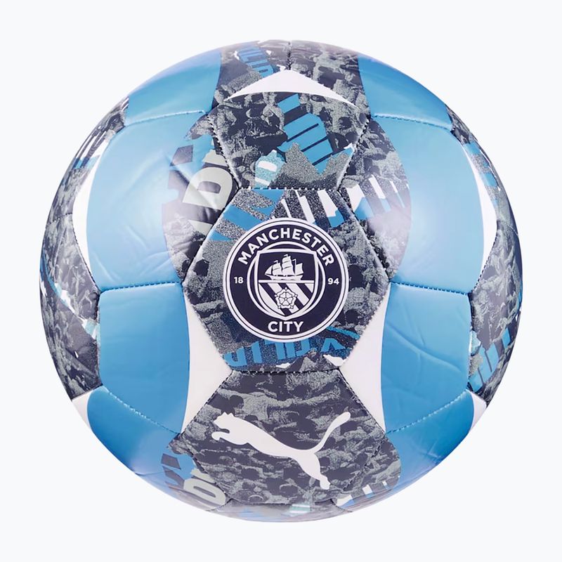 PUMA MCFC PreMatch stark grau/Team hellblau Größe 5 Fußball 2