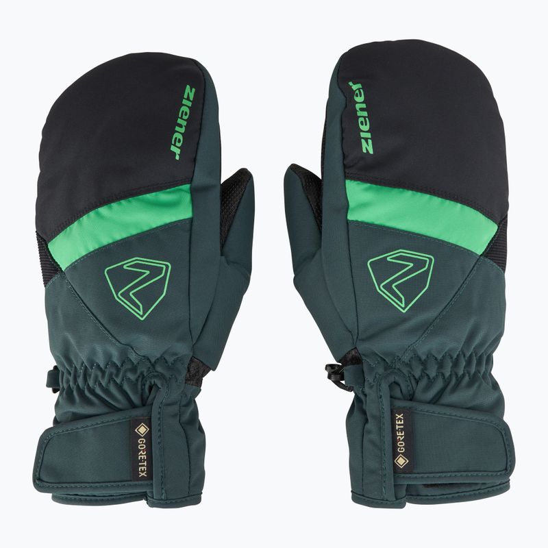 Skihandschuhe Kinder ZIENER Levin GTX Mitten dark jungle 3