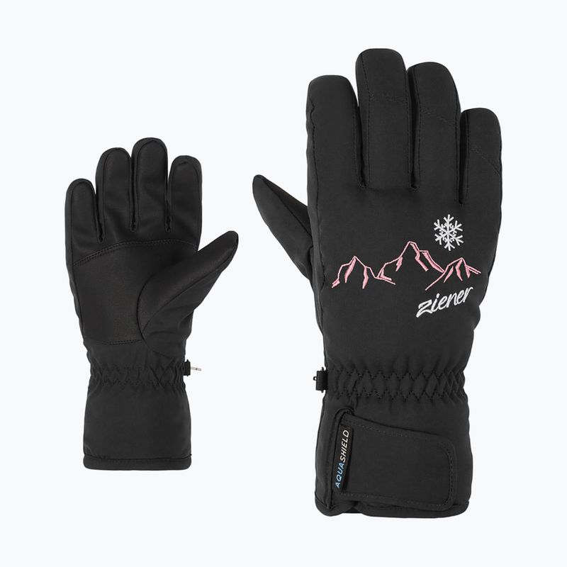 Skihandschuhe Kinder ZIENER Lailla Aquashield black