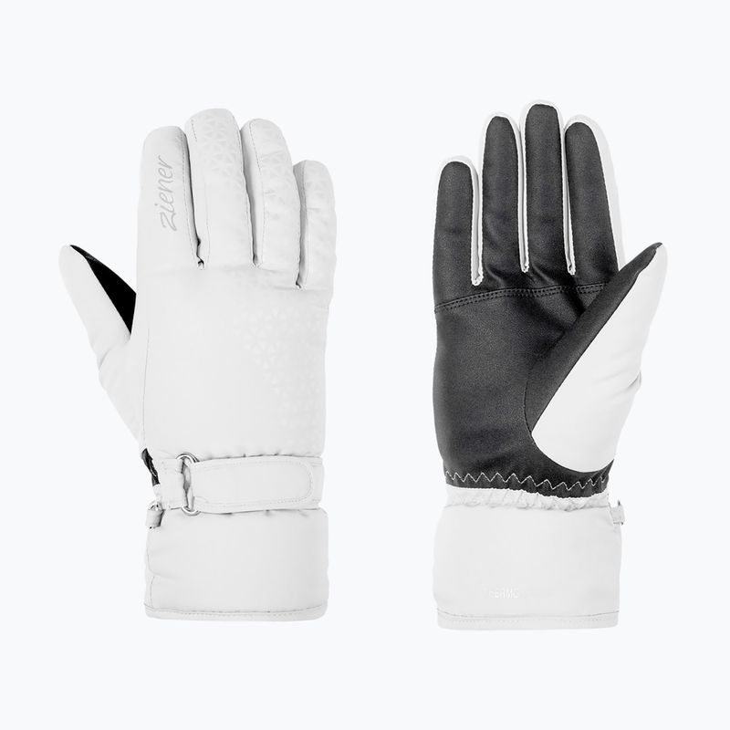 Skihandschuhe Damen ZIENER Kisar Aquashield white