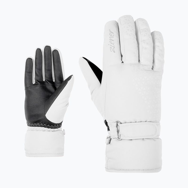Skihandschuhe Damen ZIENER Kisar Aquashield white 2