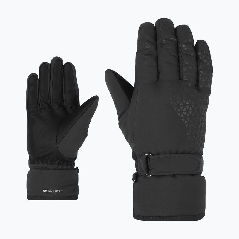 Skihandschuhe Damen ZIENER Kisar Aquashield black