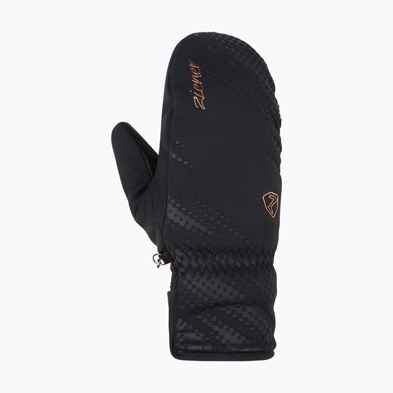 Skihandschuhe Damen ZIENER Karoia WS PR Mitten black/rose metallic 8