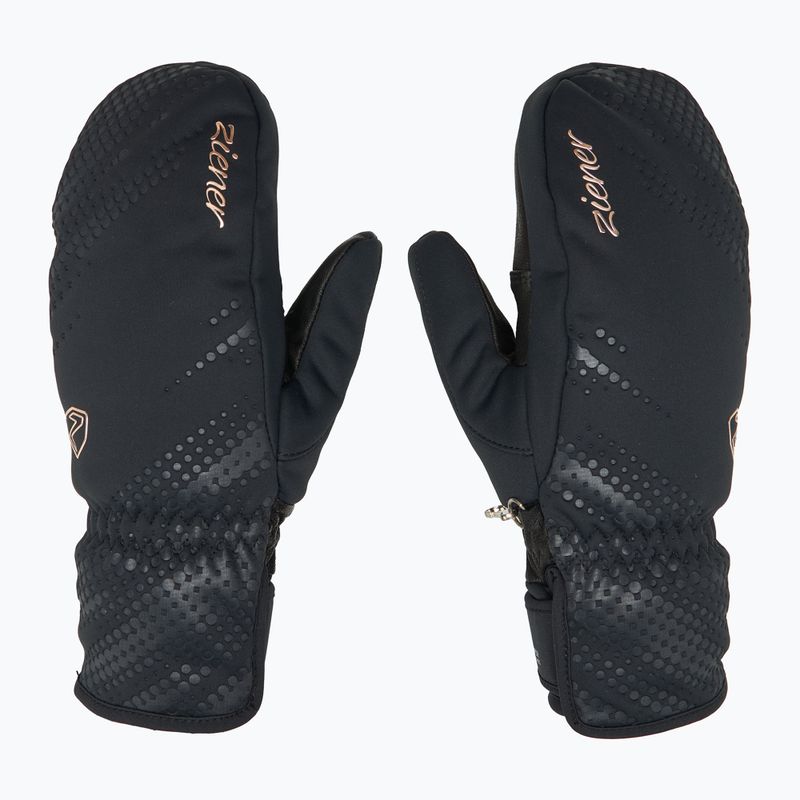 Skihandschuhe Damen ZIENER Karoia WS PR Mitten black/rose metallic 3