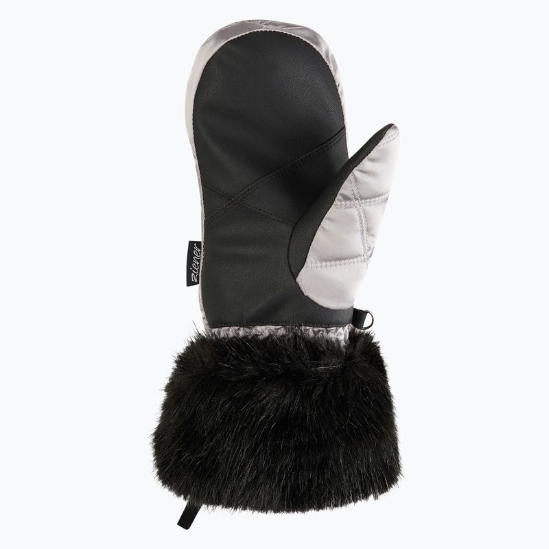 Damen-Skihandschuhe ZIENER Kwinzi-Z Mitten metallic silver 3