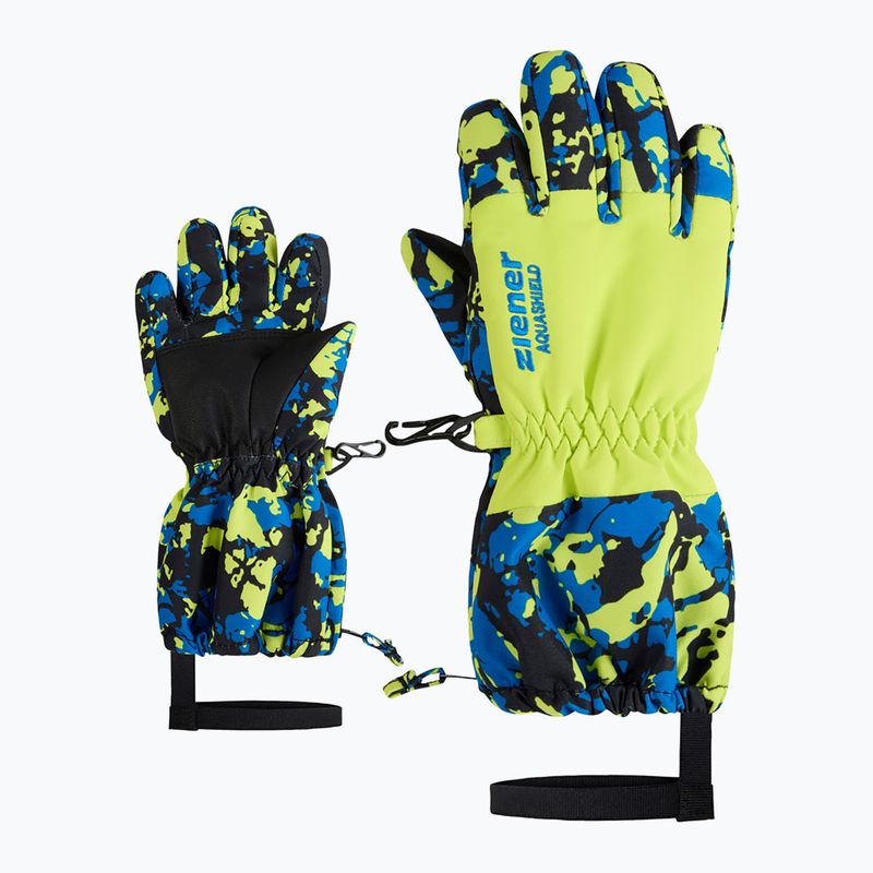 Kinder Skihandschuhe ZIENER Levio AS Minis camo persian blue