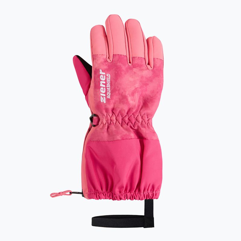 Kinder Skihandschuhe ZIENER Levio AS Minis tie dye pop pink 2