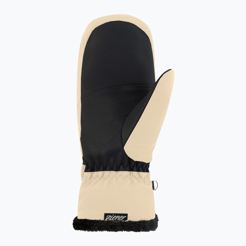 Damen-Skihandschuhe Ziener Keaki-Z Aquashield PR Mitten Glove soft taupe 3