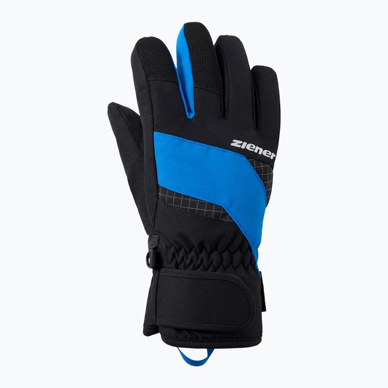 Kinder Skihandschuhe ZIENER Luuki-Z Aquashield black/persian blue 2