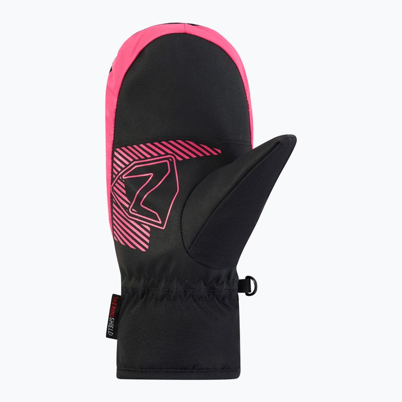 Kinder Skihandschuhe ZIENER Luuki-Z Aquashield black/pop pink 3