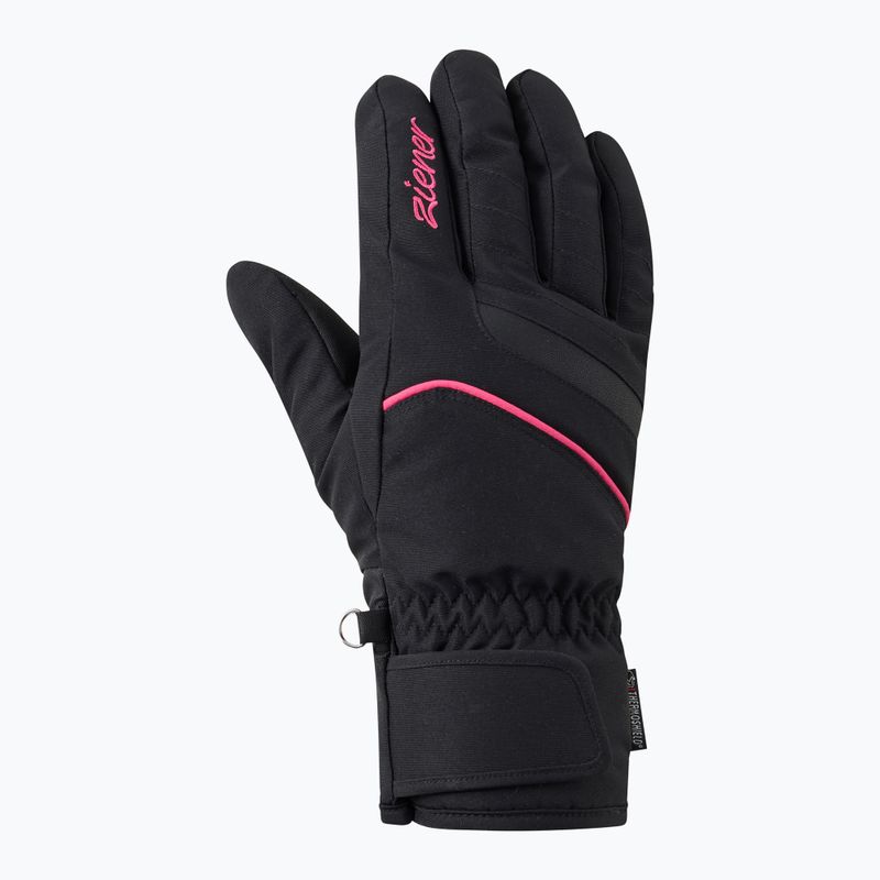 Damen-Skihandschuhe Ziener Khania-Z PR Glove black/pink lily 2