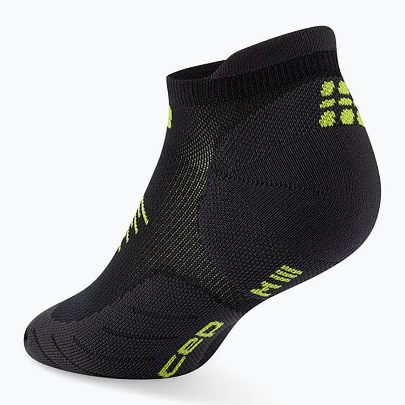 CEP Damen Kompressionssocken Run No Show 5.0 schwarz/lime 3