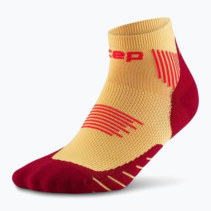 CEP Damen Kompressionssocken Run Low Cut 5.0 marigold/burgundy 2