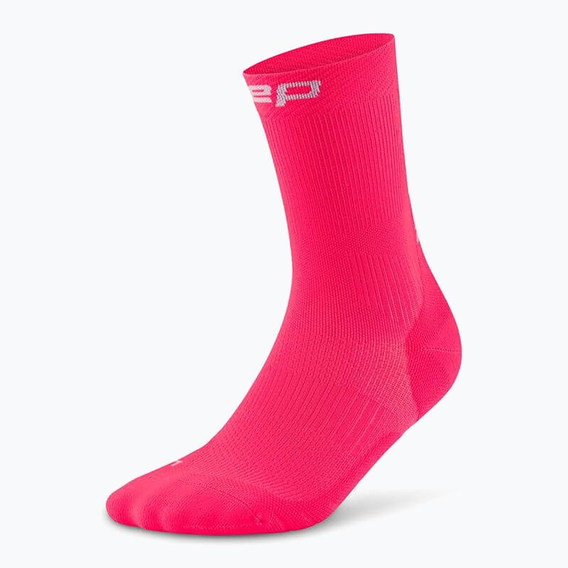CEP Damen Kompressionssocken Run Mid Cut 5.0 rosa 2