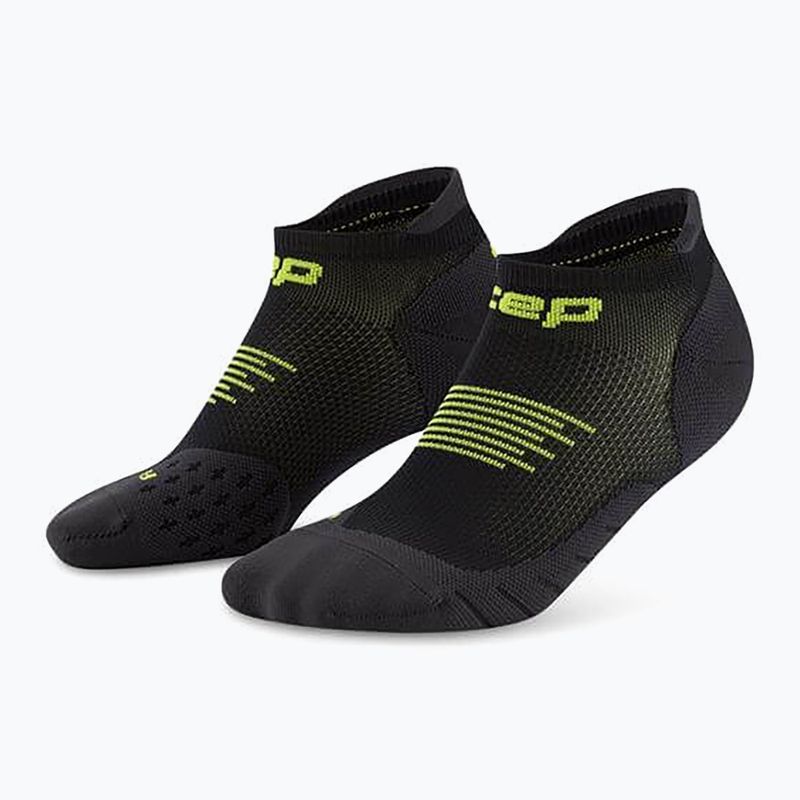 CEP Herren Kompressionssocken Run No Show 5.0 schwarz/lime