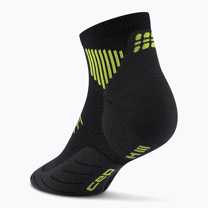 CEP Herren Kompressionssocken Run Low Cut 5.0 schwarz/lime 3