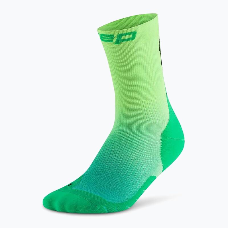 CEP Herren Kompressionssocken Run Edt. Gradient Mid Cut Compression 5.0 grün/lime fade 2