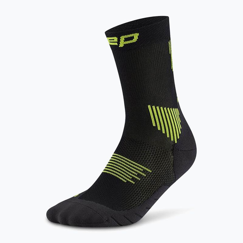 CEP Herren Kompressionssocken Run Mid Cut 5.0 schwarz/lime 2