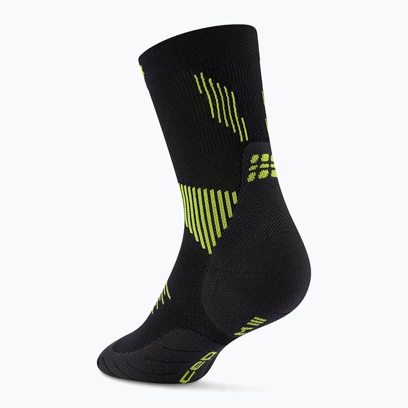 CEP Herren Kompressionssocken Run Mid Cut 5.0 schwarz/lime 3