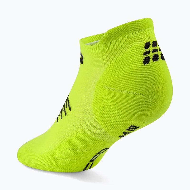 Damen Kompressionsstrümpfe CEP Run No Show 5.0 lime/black 3