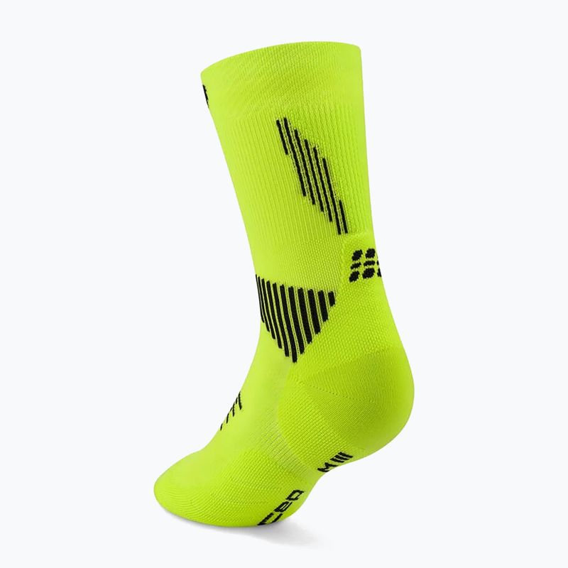 Männer Kompressionsstrümpfe CEP Run Mid Cut 5.0 lime/black 3